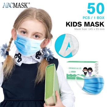 

50pcs/box Disposable Medical Children Mask Non Woven Face Mask Mouth Mask Medical face Masks Breathable Kids Mask
