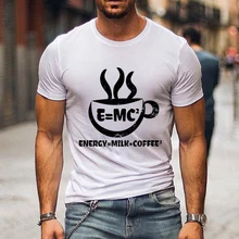 Aliexpress - Funny T Shirts Summer 20201 Men’s Clothing Brand O-Neck Energy=milk+coffee Print Short-sleeved T Shirt Printing T-Shirt Homme