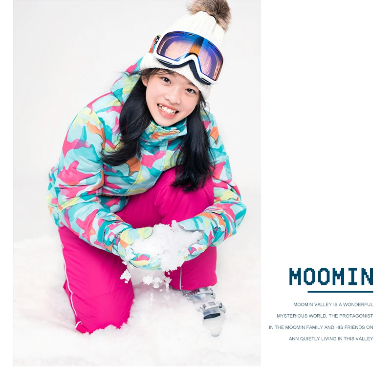 30° parent-child outdoor ski suit, safety reflective strip, fashionable thick-insulated winter coat and trousers, set with exqu