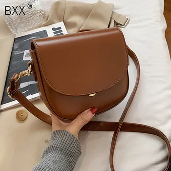 

[BXX] Small PU Leather Bags for Women 2020 Branded Shoulder Handbags and Purses Trending Cross Body Lux Trend Hand Bag 8A021