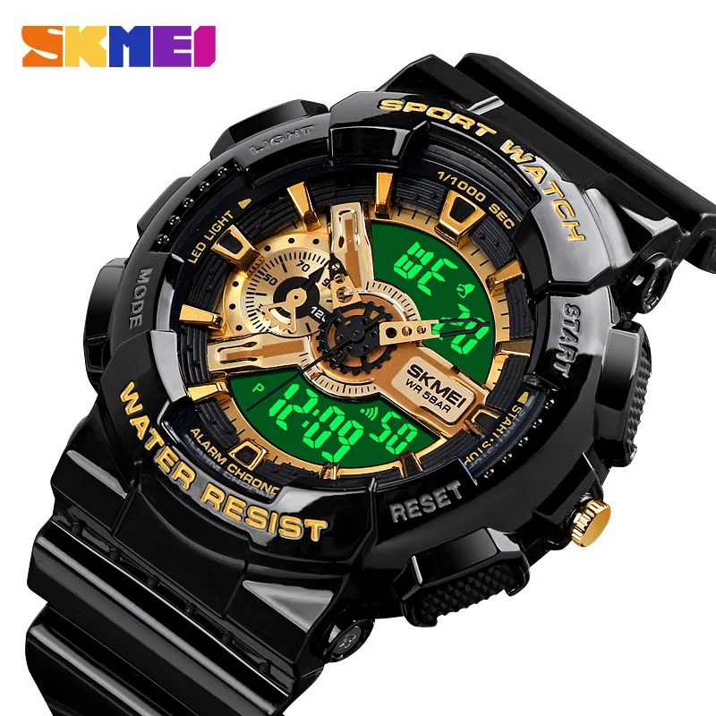 Skmei новые модные мужские часы женские спортивные Chrono LED кварцевые цифровые SKMEI
