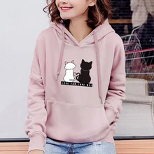 Plus Size Women Cat Print Hoodie Sweatshirts Casual Loose Autumn Cartoon Women's Sport Pullover Student Warm Hooded Tops 5 Color Plus Size Women Cat Print Hoodie Sweatshirts Casual Loose Autumn Cartoon Women's Sport Pullover Student Warm Hooded Tops 5 Color
