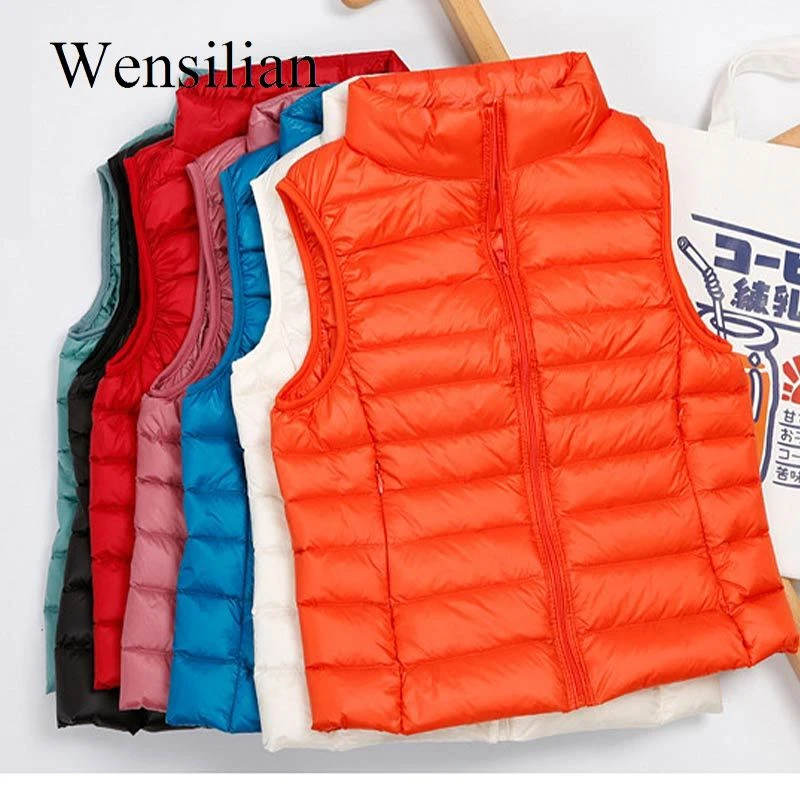 Down Coats Winter Parka Women Down Vest Ultra Light White Duck Down Coat Parka Ladies Sleeveless Waistcoat Jacket Coat down coats & jackets