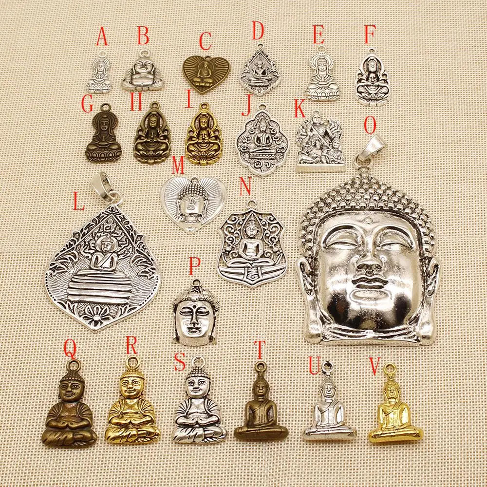 10 Pcs Metal Bronze Silver Color Plated Figure Of Buddha Charms Pendant For Jewelry Making Bracelet | Украшения и аксессуары