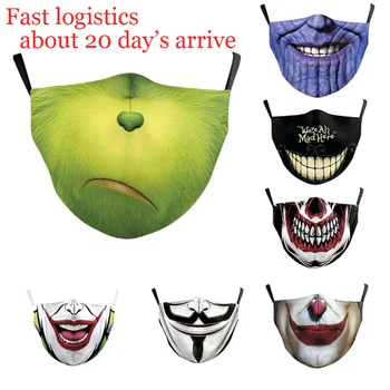 

Disney Protection Masks monster Shrek Mouth Mask Breathable Reusable Anti Pollution Cartoon Kid Men Woman Funny Fast Face Mask