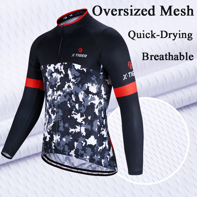 X-Tiger Pro велосипедная футболка с длинным рукавом Ropa Maillot Ciclismo MTB велосипедная Одежда для велоспорта