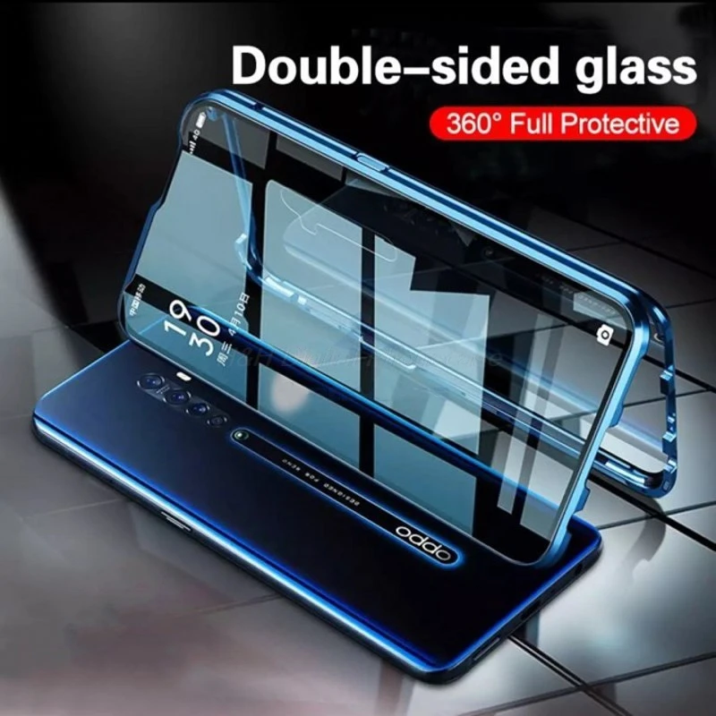 Магнитный чехол из закаленного стекла для OPPO Realme 6i 5i 6 5 Pro C3 XT Reno 2 3 4 A5 A9 2020 A11X |