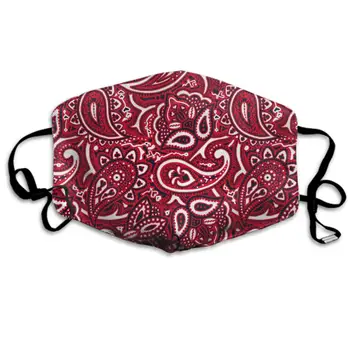 

Winter Norse Warmer, Comfortable Two Layer Paisley Bandana Red Anti Dust Face Mask Cover Mouth for Adults and Teens