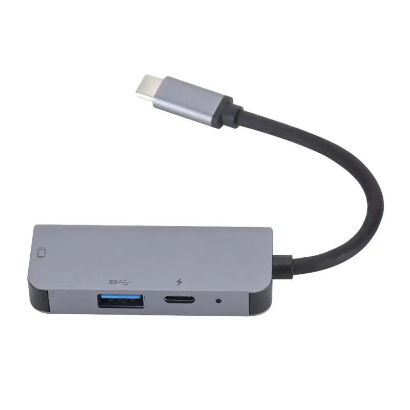 3 в 1 USB-C-type-C-HDMI концентратор DP док-станция USB 3,1 HDMI RJ45 Ethernet Micro* SDTF OTG адаптер