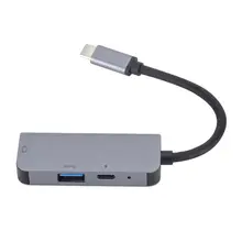 3 в 1 USB-C-type-C-HDMI концентратор DP док-станция USB 3,1 HDMI RJ45 Ethernet Micro* SDTF OTG адаптер
