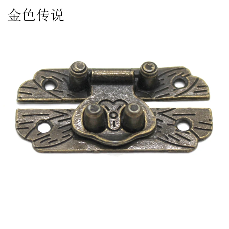 

Retro panel lock buckle box box buckle buckle hardware accessories DIY wooden box antique object model alloy accessories