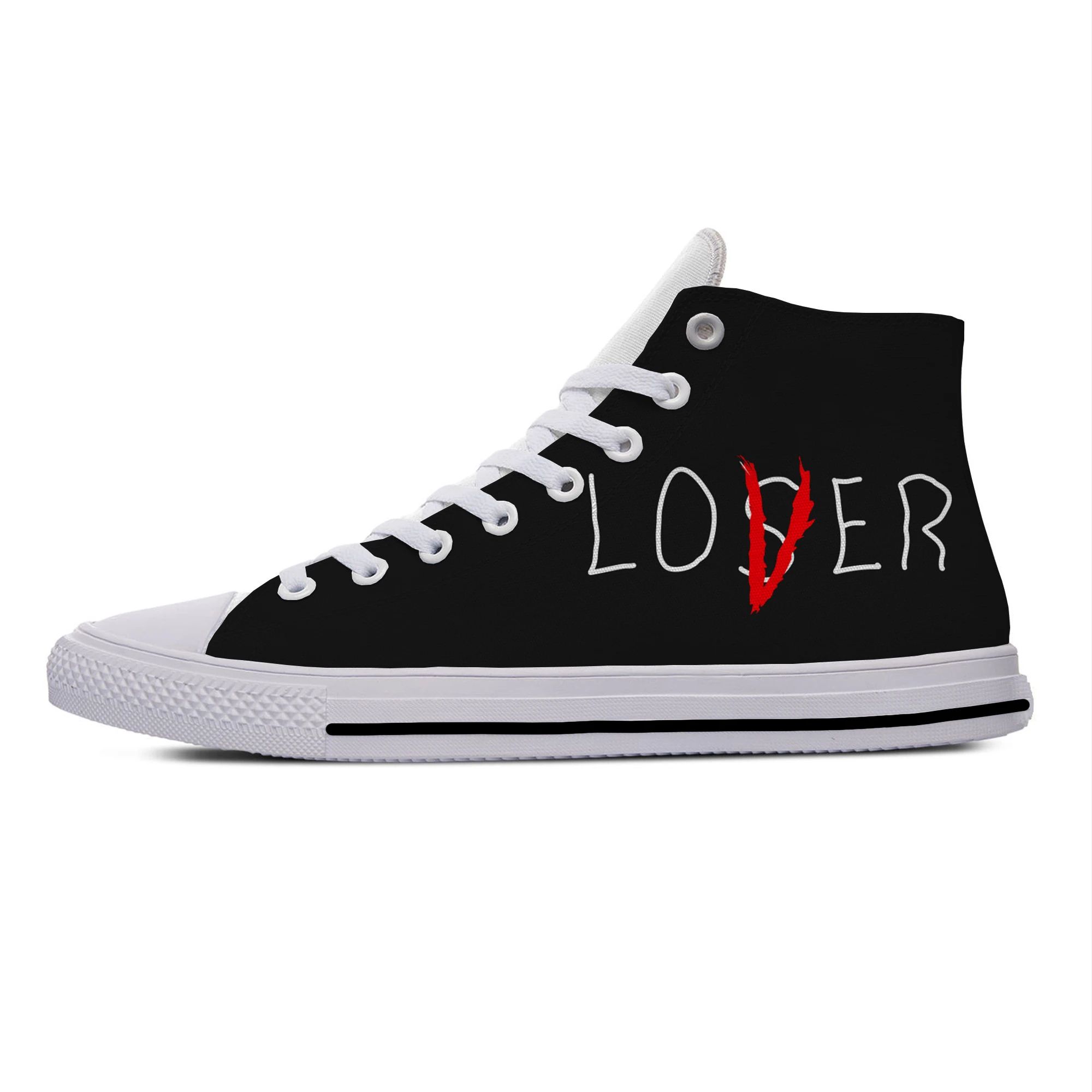 Pennywise It Movie Clown Joker Lover Loser Funny Casual Cloth Shoes High Top Lightweight Breathable 3D Print Men women Sneakers |