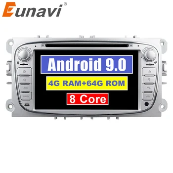 

Eunavi 2 Din 7'' Android 9 4G 64GB Car Multimedia DVD GPS for Ford Focus Mondeo S-Max Cmax Galaxy 2din Radio Stereo CD Player