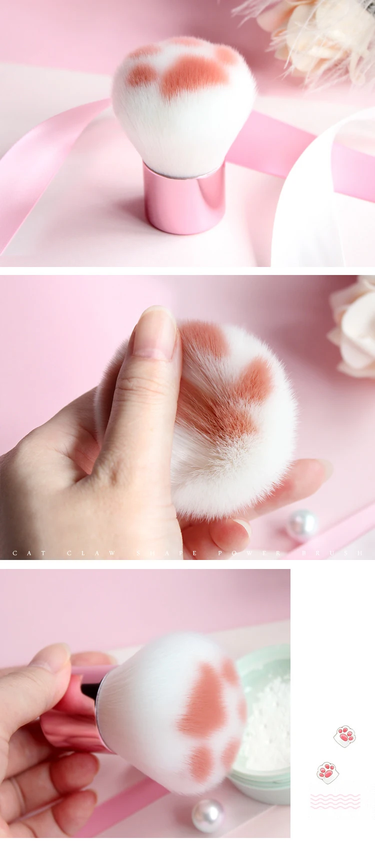 1Pcs Cat Claw Paw Makeup Brush Cat Foundation Brush Long Lasting Concealer Blush Beauty Tool makeup brushes