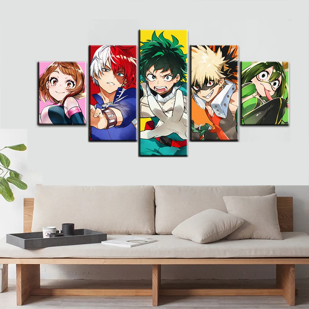5 peças hd super fofo anime menina imagens células em trabalho anime poster  arte tela pinturas de parede para as meninas quarto decoração de parede -  AliExpress
