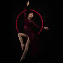 Предварительно фитнес-кольца для фитнеса стальной воздушный обруч 3"(85 см) 32 мм для йоги и упражнений воздушные обручи Lyra включают в себя аксессуары