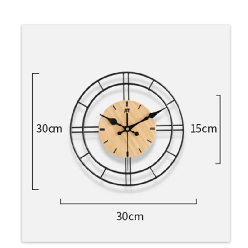 Скандинавские ретро настенные часы креативные простые часы для дома гостиной металлические декоративные часы кварцевые домашние часы деревянные настенные часы