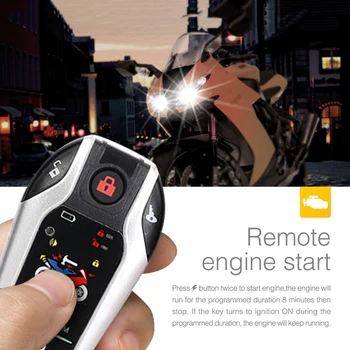 

Universal 12V Motorcycle Anti-Theft Two-Way Alarm with Automatic Locking 57BA for Honda/Suzuki/Kawasaki/Yamaha