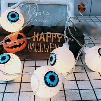 

1.5M 10 Lights String Led Halloween Skull Diy Pumpkin Light String Battery Led Garland Wedding Halloween Party Decoration