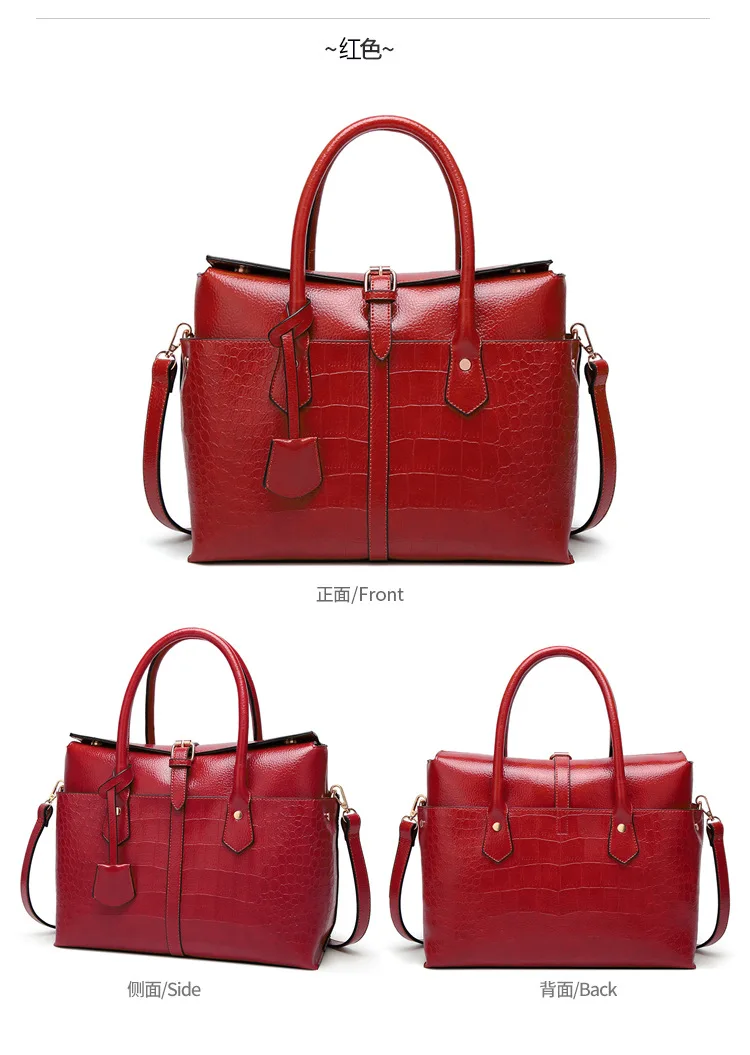 Green Red Fuax Crocodile Handbag Women Luxury Large Leather Handbags Alligator Crossbody Bag for Women Shoulder Office Tote Bag (19)