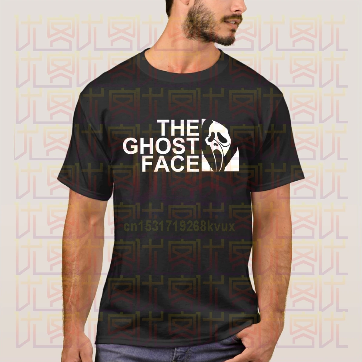 The Ghost Face T-Shirt Clothes Popular Crewneck 100% Cotton Tees Casual | Мужская одежда