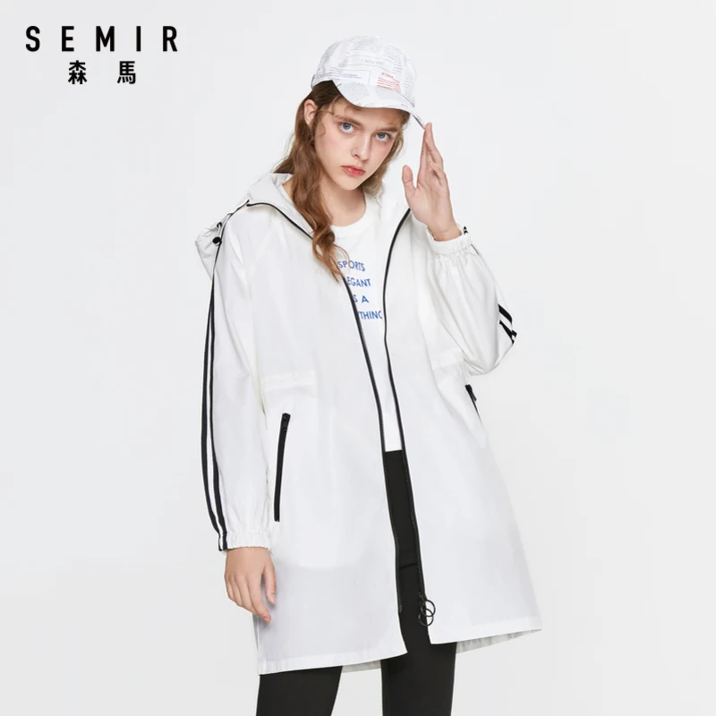 Тренчкот Semir Женский свободного покроя модная спортивная куртка повседневный