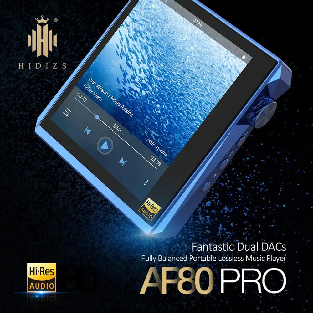 Hi Fi плеер Hidizs AP80PRO музыкальный MP3 с поддержкой Bluetooth сенсорным экраном портативный