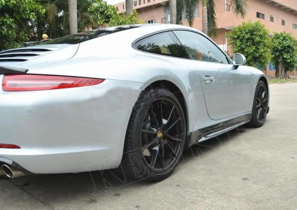 V Style Car Styling Real Carbon Fiber боковые юбки для наращивания губ наборы тела Porsche 911 Carrera 2005