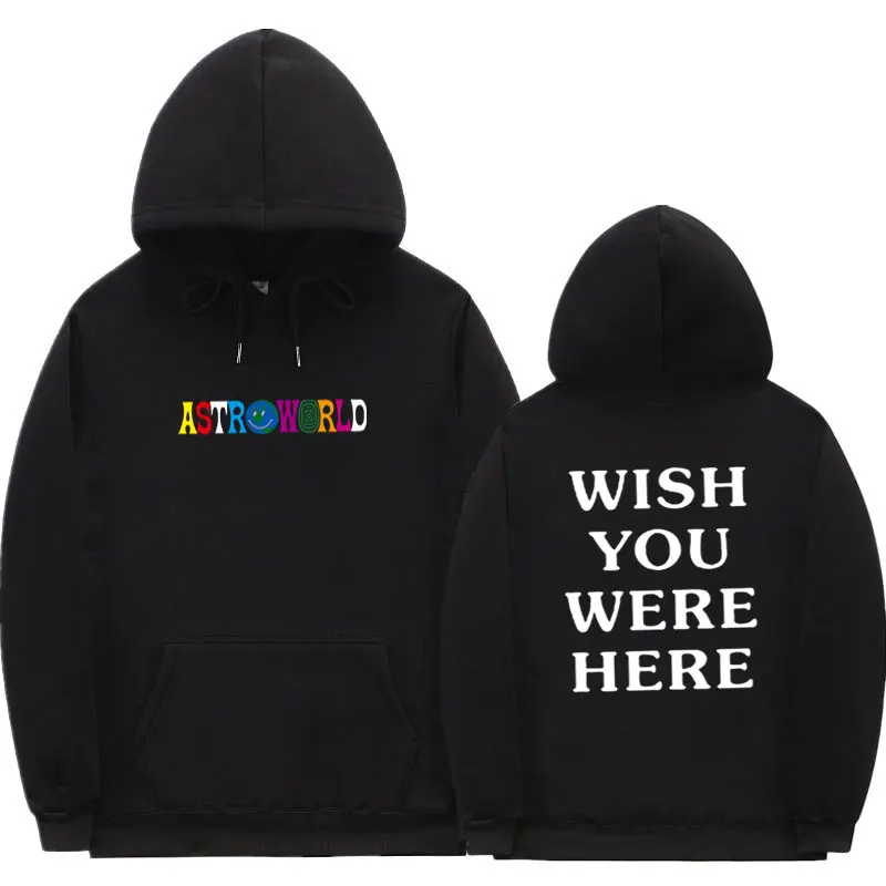 Трэвиса Скотта ASTROWORLD WISH YOU WAS HERE толстовки наборы уличная флисовая толстовка спортивные штаны Мужские Женские худи и брюки S-3XL