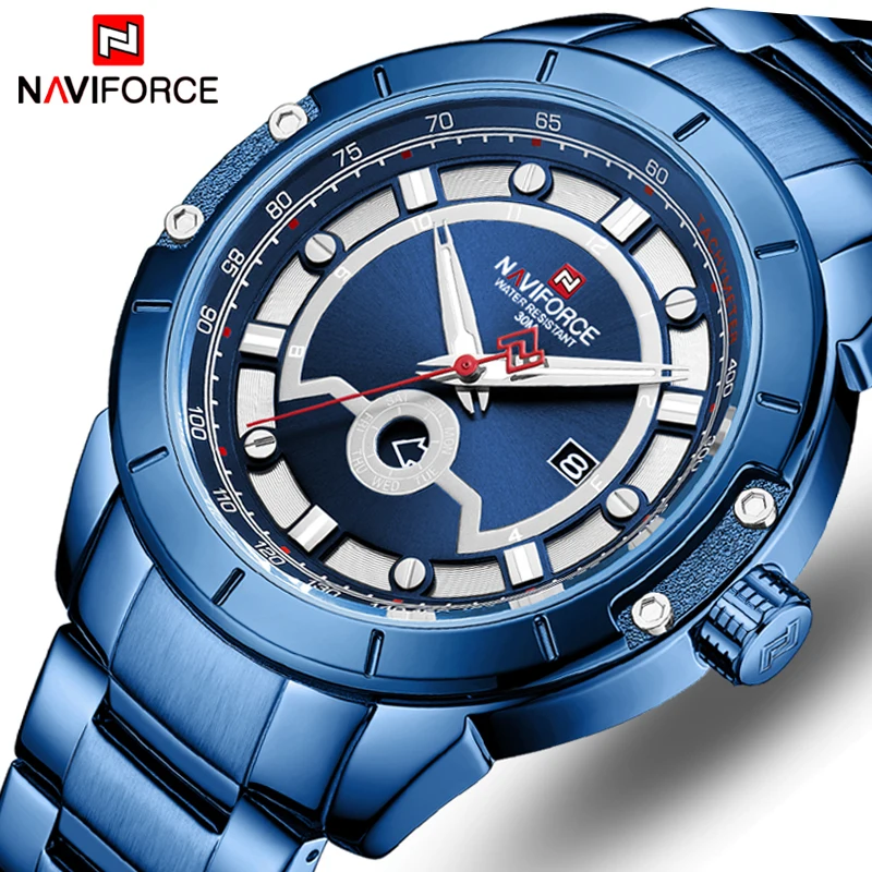 NAVIFORCE топ модный бренд мужские спортивные часы кварцевые армейские военные
