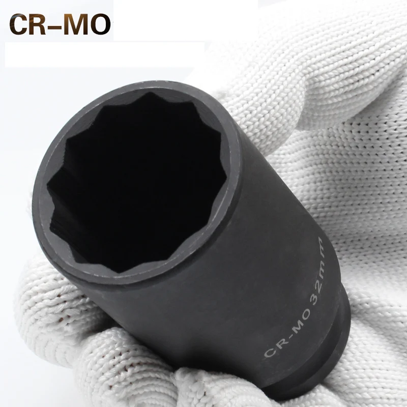 1pcs 1/2" Square Drive 12 point Deep Socket Bit Ratchet wrench 12pt Torx Sockets Hand Tool 12 Angles Plum Blossom Sleeve 8-32mm