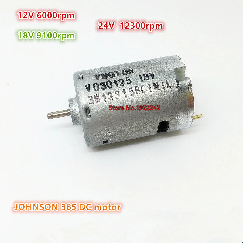 Фирменная Новинка 28*38 мм Johnson 385 двигатель постоянного тока 12V 18V 24V 9100 об/мин