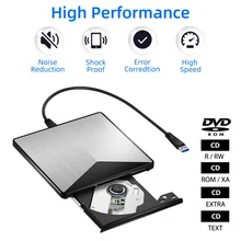 Портативный внешний CD DVD диска USB 3,0 тонкий RW записывающийся-высокая Скорость данных Передача USB оптических дисков
