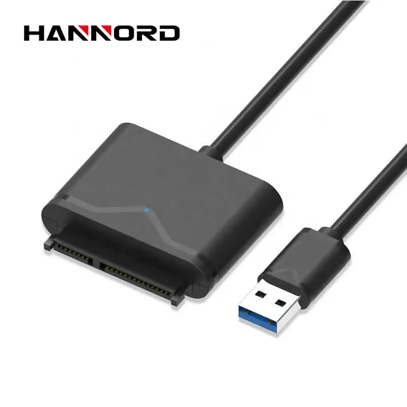 

Hannord USB 3.0 to SATA Cable 22PIN SATA 3 Cable with LED Light For 2.5/3.5 inch Hard Drive HDD SSD Adapter Converter