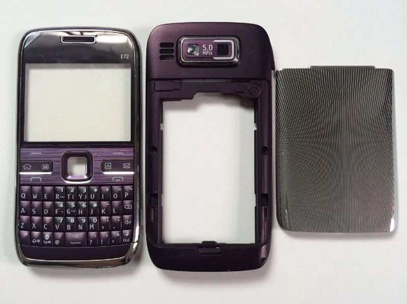 Корпус для Nokia E72 Передняя Лицевая панель рамка Крышка чехол+ задняя крышка/крышка батареи+ английская клавиатура+ логотип