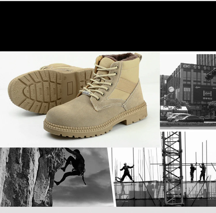 Men's High Top Winter Boots Steel Toe Anti Smash Protective Work Shoes Boots Men Puncture Proof Safety Shoes Fast Shipping