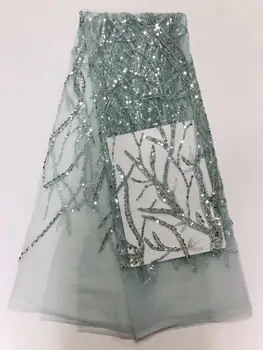 

5 yards jhl01-2 # hand made branch beads good quality embroidery net mesh lace fabric for sawing br wedding dress