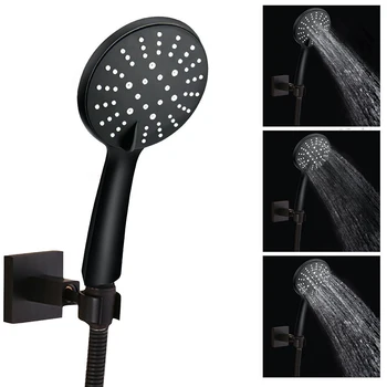 

10*4.9in Stainless Steel High Pressure Water Hand Held Shower Head 3 Function Massage Spa Wall Showerhead