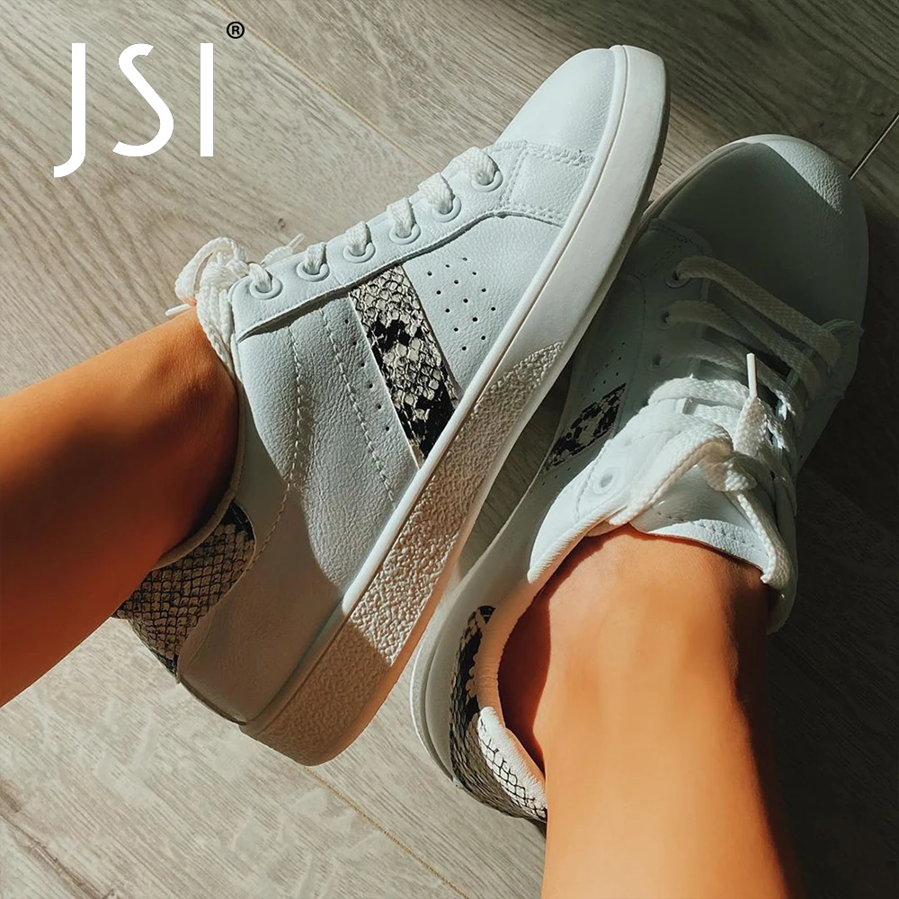 New Flats Sneaker White Shoes Snake-Pattern JSI Women's Comfortable Little Fashion-Design 1005001960619459