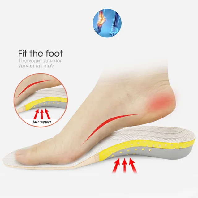Orthotic insole arch support pvc flat foot health shoe sole pad insoles for shoes insert padded orthopedic insoles for feet