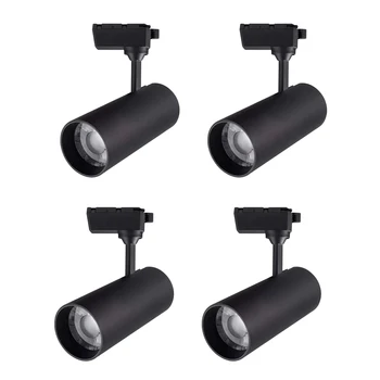 

4x20W LED Bead Track Lights 220-240V Ceiling Spot Lighting Black 6500K White