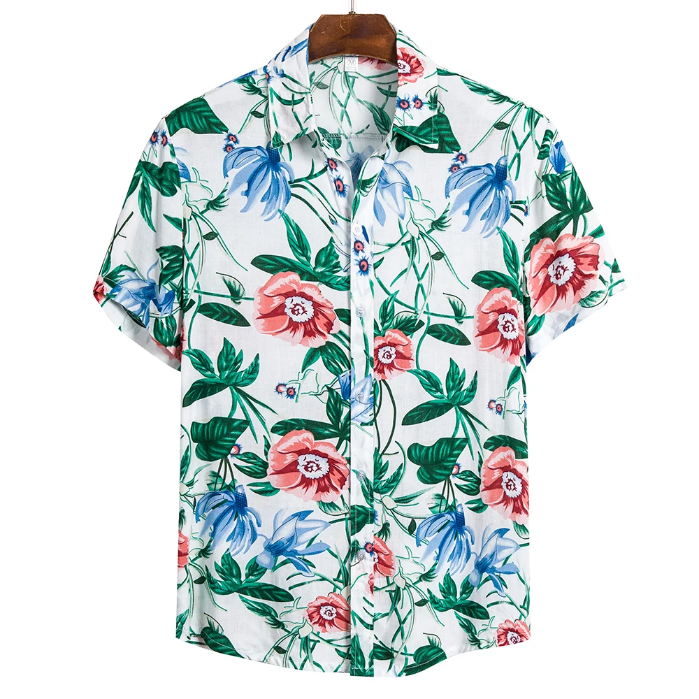 Adisputent Men's Summer Hawaiian Shirts - Funny Print, Short Sleeve, Casual Button-Down, Turn Down Collar image 3