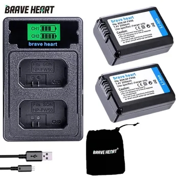 

dual charger +2x NP-FW50 NP FW50 Camera Battery pack for SONY A5000 A5100 A7R NEX 6 7 5TL 5R 5N 3Nl A6000 5T 5C 3N NEX5R