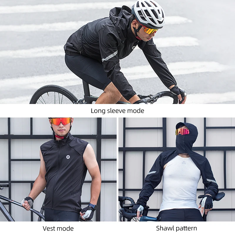 ROCKBROS Winddicht Fahrrad Weste Atmungsaktiv Reflektierende Polyester  Jacke Sicherheit Sleeveless MTB Road Bike Jersey Radfahren Ausrüstung
