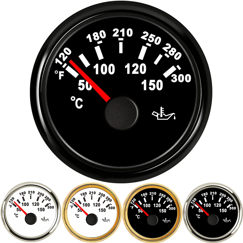 

Auto Oil Temperature Gauge 52mm Oil Temp gauges Meter Indicator 50-150 Celsius 12V 24V For Car Boat Yacht ship racing digital