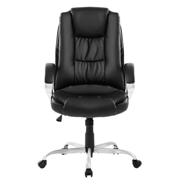 

Luxury Leather Rotating Adjustable High Back Office Chair Modern Swivel Staff Chair Comfortable Breathable Office Furniture