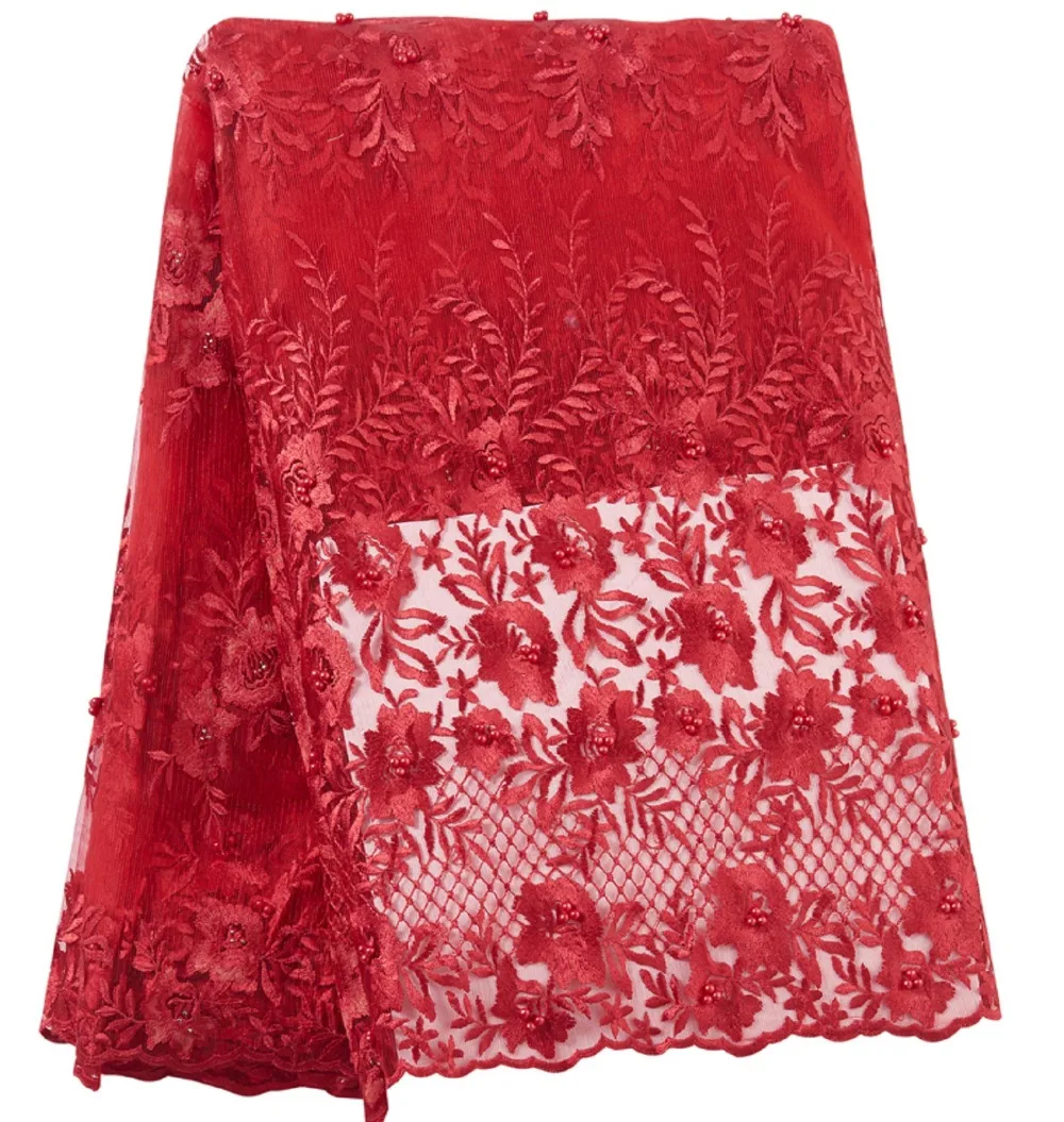 Африканская вышитая бисером кружевная ткань высокого качества кружевная нигерийская кружевная ткань повторяющаяся вышивка тюль французское кружево для свадебного платья