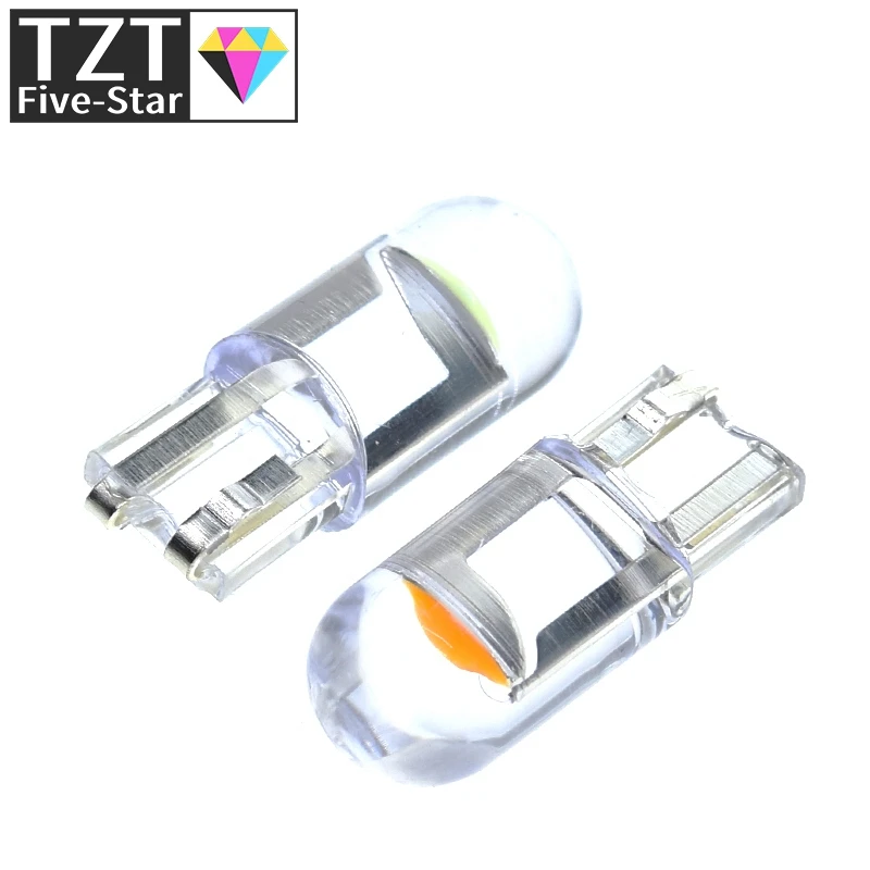W5W 194 T10 Glasgehäuse COB LED Autobirne 3000K 6000K Weiß Grün Blau Rot Keilförmige Kennzeichenleuchte Innenraumbeleuchtung Weiß Diedo – Detail 8
