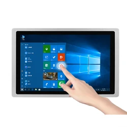 Tablette industrielle windows 10 pro i5/i7, 10/12/15/17/19/21 pouces, panneau d'écran tactile capacitif intégré 