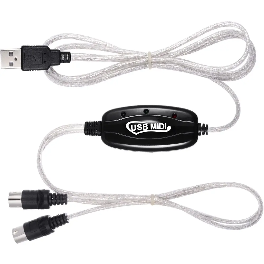 Rovtop USB к MIDI интерфейсному кабелю адаптер 6 футов 2 м Midi конвертер In Out музыкальная